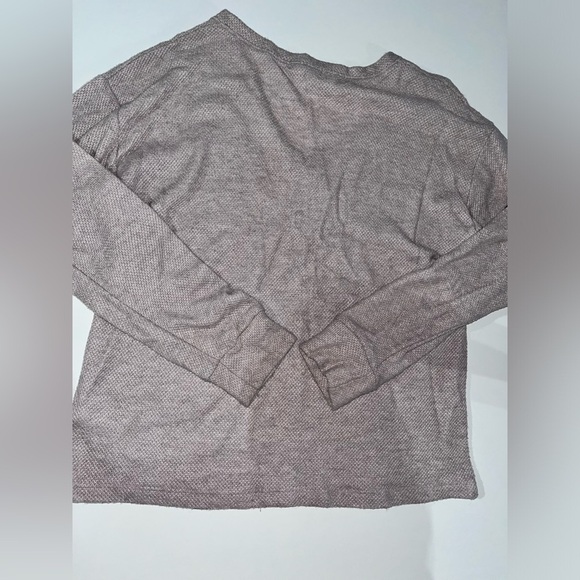 Socialite Nordstrom Striped Women’s Varsity Scoop Neck Sweater in Mauve/Maroon - Picture 3 of 5